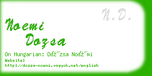 noemi dozsa business card